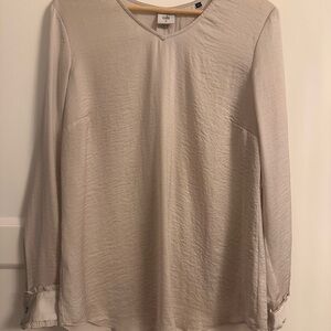 CAbi Classic Blouse in Platinum